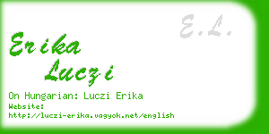 erika luczi business card